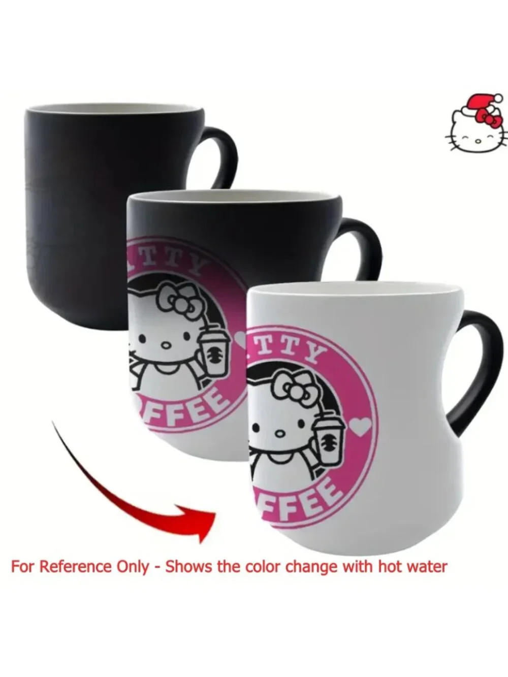 Hello Kitty Color Changing Cup Heat Magic Ceramic Coffee Mug 11oz Christmas Gift